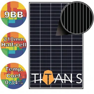 Сонячна панель 410 вт моно RSM40-8-410M TITAN S black frame Risen