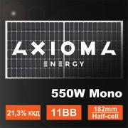 Сонячна панель 550 вт моно Solar PV panel 550 W mono AXM144-11-182-550 Axioma energy MBB