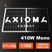 Сонячна панель 410 вт моно Solar PV panel 410 W mono AXM108-11-182-410 Axioma energy MBB half ce