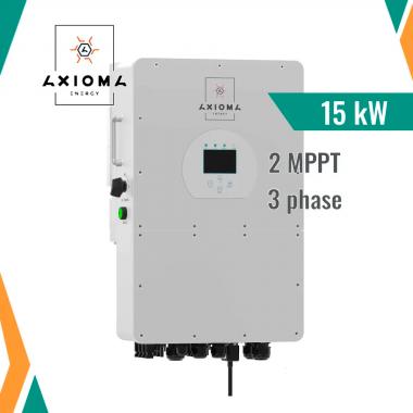 Мережеві інвертори + резерв 15 кВт 380В SUN-15K-SG01HP3-EU-AM2/ ISGRID-HV 15000 Deye Axioma energy