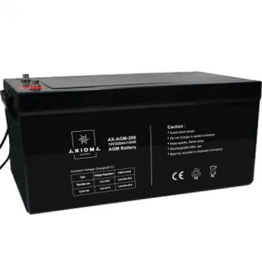 Акумулятор AGM 12В 200 Аг AX-AGM-200 Axioma energy